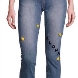 Paige pineapple beading jeans